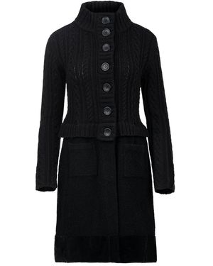 Conquista Jacquard & Boucle Knit Dress With Patch Pockets - Black