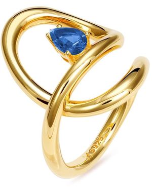 Meulien Flowing Waterdrop Solitaire Ring - Metallic