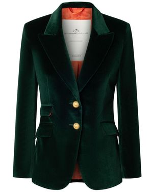 The Extreme Collection Velvet Blazer Oliva - Green