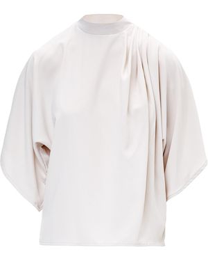 BLUZAT Neutrals Ivoire Flared Blouse - White