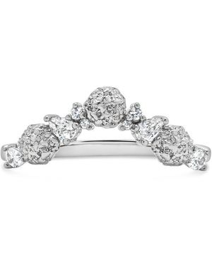 Ptera Jewelry Hydrangea Floral Contour Ring - Metallic