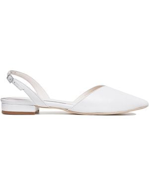 Ginissima Alice V-Cut Slingback Flats - White