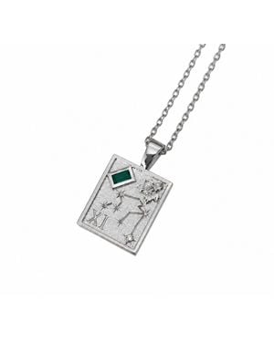 Cier Aquarius Zodiac Necklace - White