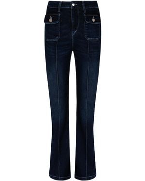 Donna Ida Hope The High Top Patch Pocket Bootcut - Blue