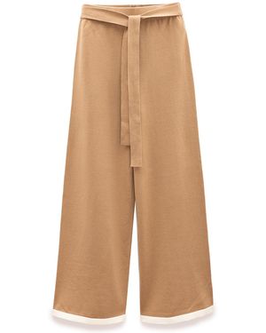 Peraluna Rumi Waistbanded Knit Pants - Natural