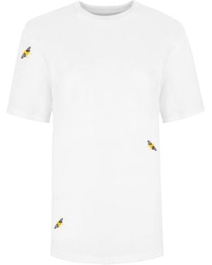 INGMARSON Bee Embroidered T-Shirt - White