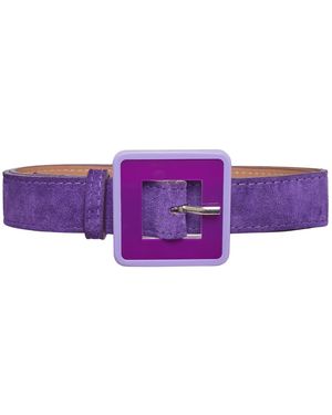 BeltBe Mini Square Acrylic Buckle Belt - Purple