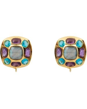 Bounkit Dominique Studs Clip On - Blue