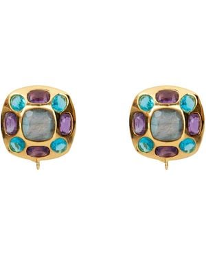 Bounkit Dominique Studs Clip On - Blue