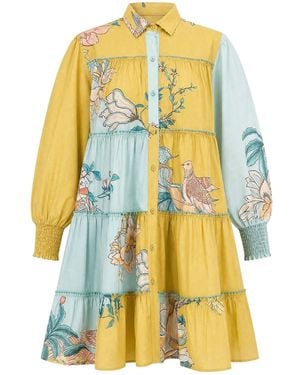 Maison Qala Azalea Basil Dress - Yellow