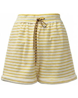 Nooki Design Talinn Towelling Striped Shorts - Natural