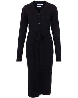 Paul James Knitwear Pure Extrafine Merino Long Cardigan Dress - Black