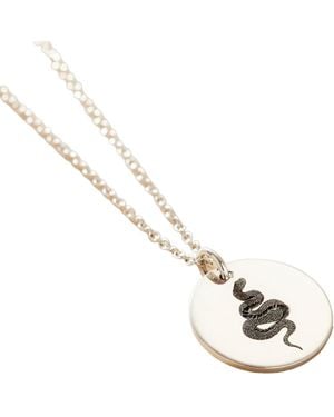 Posh Totty Designs Sterling Snake Spirit Animal Necklace - Metallic