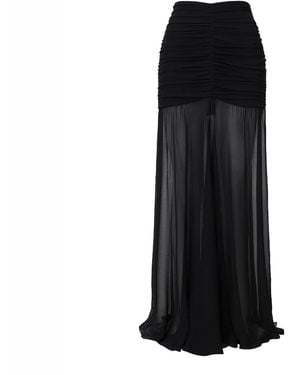 Lita Couture Ruched Maxi Skirt - Black