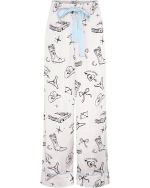 Wild Lovers Tia Pjyama Trousers - White