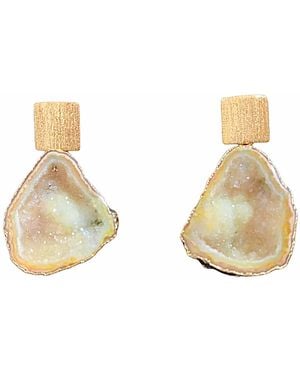 Magpie Rose Rocks In The Sky Yellow Earrings - Metallic