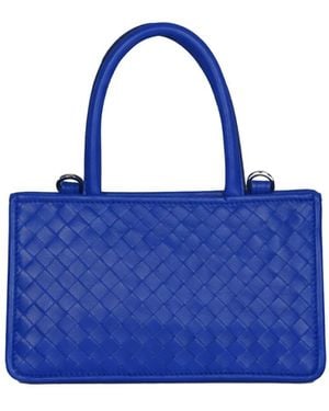 F3Rog by Rana Cobalt Woven Leather Crossbody Piraye Bag - Blue