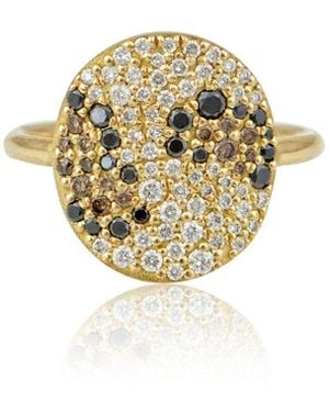 Alexia Gryllaki Leopard Print Signet Ring - Metallic
