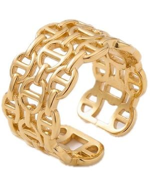 Elk & Bloom Chunky Intertwined Link Chain 14K Ring - Metallic