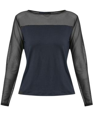 Helen Mcalinden Aaliyah Mesh Top - Blue