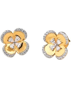 Zynnia Collective Studded Flower Studs - Metallic