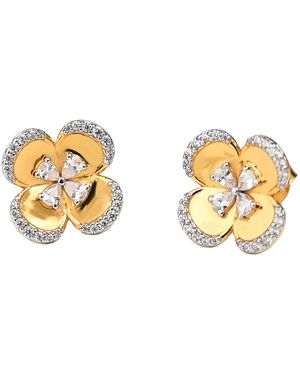 Zynnia Collective Studded Flower Studs - Metallic