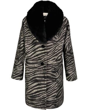 N'Onat Zebra Chic Vegan Coat - Black