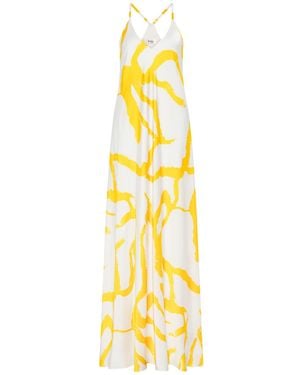 Belyed Handcraft Clara – Silk Maxi Dress By Belyed - Metallic