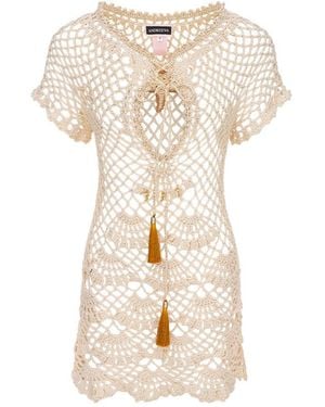 Andreeva Neutrals Pearl Handmade Crochet Top - White