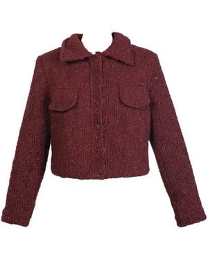 Maison Bogomil Cropped Jacket - Purple