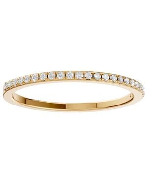 Aya Fine Jewelry Handcrafted Round Lab Diamond Half Eternity Wedding Band - White