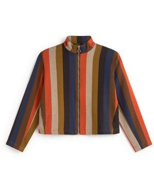 Thinking Mu Striped Burnley Ceci Jacket - Brown