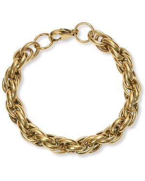 A Weathered Penny Knot Bracelet - Metallic