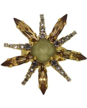 Vickisarge Champagne Star Ring - Metallic
