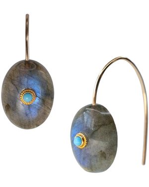 Bombyx House Labradorite Drop Earrings - Blue