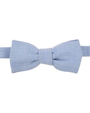 LE COLONEL Arctic Italian Wool Bow Tie - Blue
