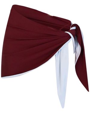 Belletage Swimwear The Noches En Cabo Reversible Sarong Bottom - Red