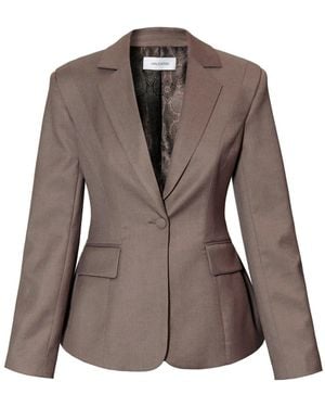 AGGI by HALEWSKI Bonnie Melange X Shaped Blazer - Brown