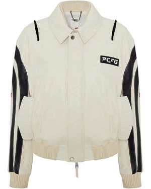 Pcfg Boomerang Biker Leather Jacket - Natural