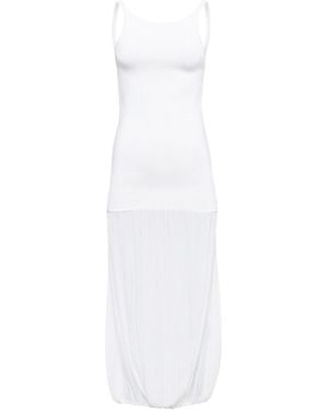 SÉLONE Celine Pleated Balloon Dress - White