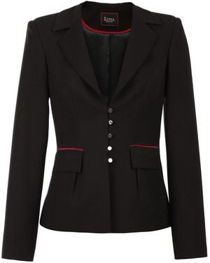 Luna Fashion House Tailored Blazer, Barbara - Black