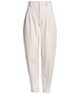AGGI by HALEWSKI Brook Cream Trousers - White