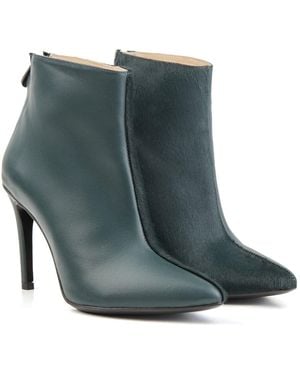 Rosamund Muir London Paulina Duo Texture Dark Boots - Green
