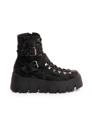 The 5Th Element Zara Chunky Camo Platform Boots - Black