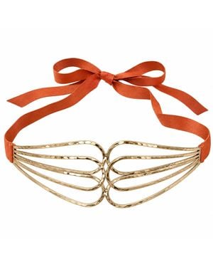Rare Matters Jewelry Artisan Organic Wire Jewel Belt - Brown
