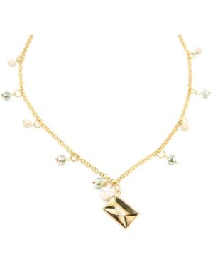 ADIBA The Love Letter Pendant Handmade Necklace - Metallic
