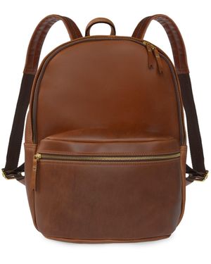 VIDA VIDA Luxe Tan Leather Backpack - Brown