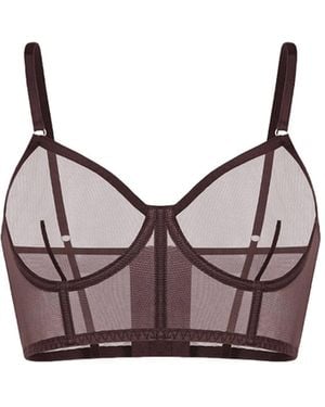 Zhilyova Unnamed Gravity Corset Bra - Brown