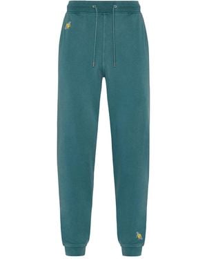 INGMARSON Bee Embroidered Organic Cotton Sweatpants - Green