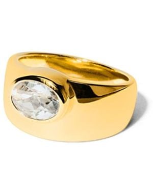 Minnie Lane Zelda Ring With Topaz - Metallic